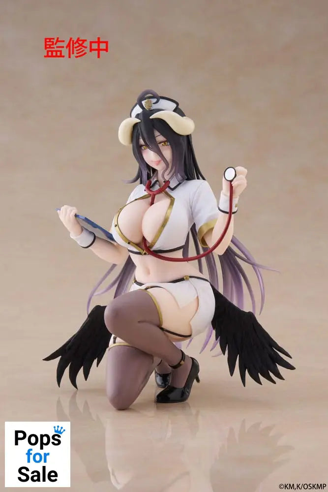 Overlord PVC Statue Desktop Cute Figure Albedo Nurse Ver. Renewal 13 cm