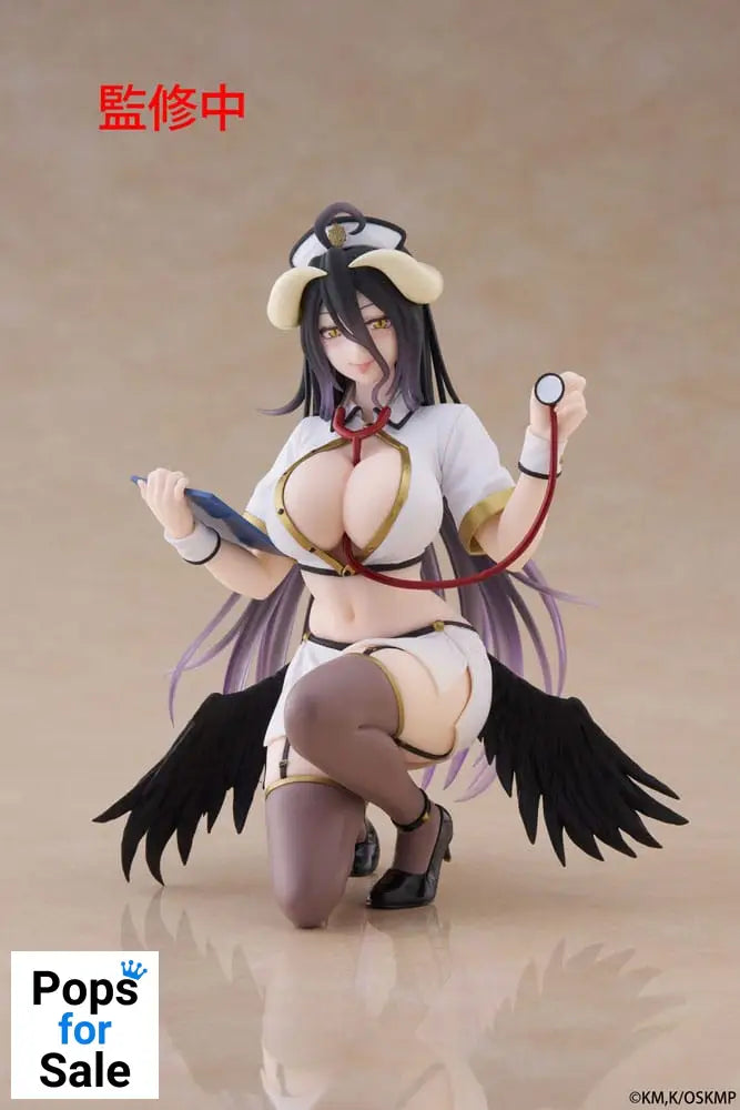Overlord PVC Statue Desktop Cute Figure Albedo Nurse Ver. Renewal 13 cm