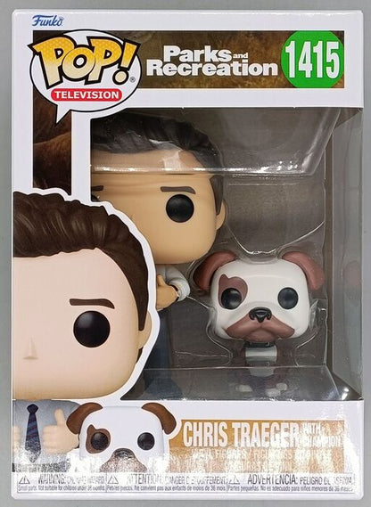 1415 Chris Traeger w/Champion - Parks and Recreation 15th Anniversary New Funko POP