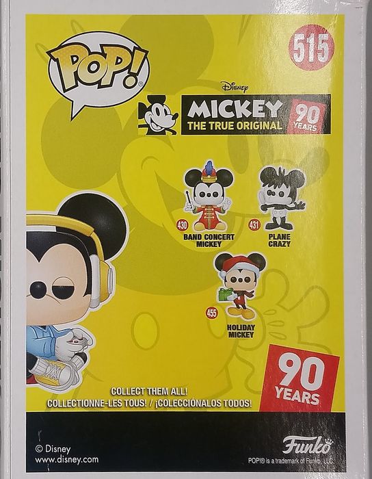 515 Gamer Mickey (Sitting) Disney 90 Years - Funko POP - Box Damaged