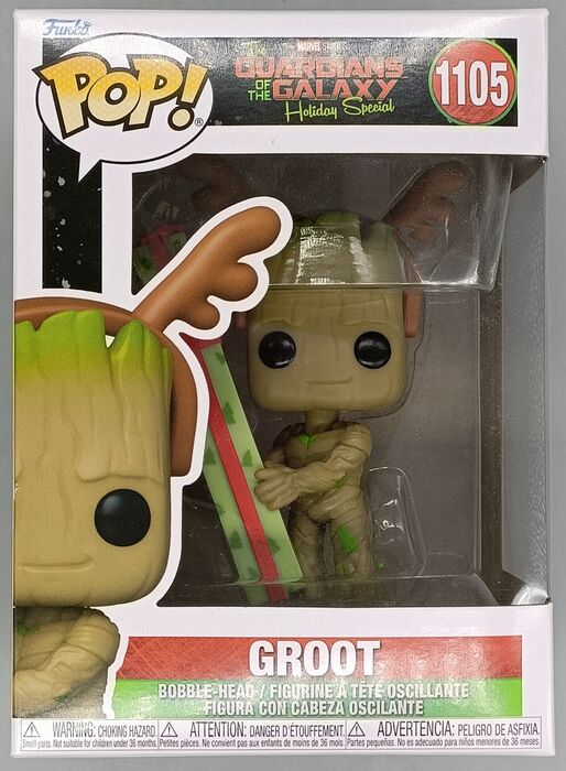 #1105 Groot Marvel Guardians of the Galaxy Holiday Special Box Damaged Funko POP