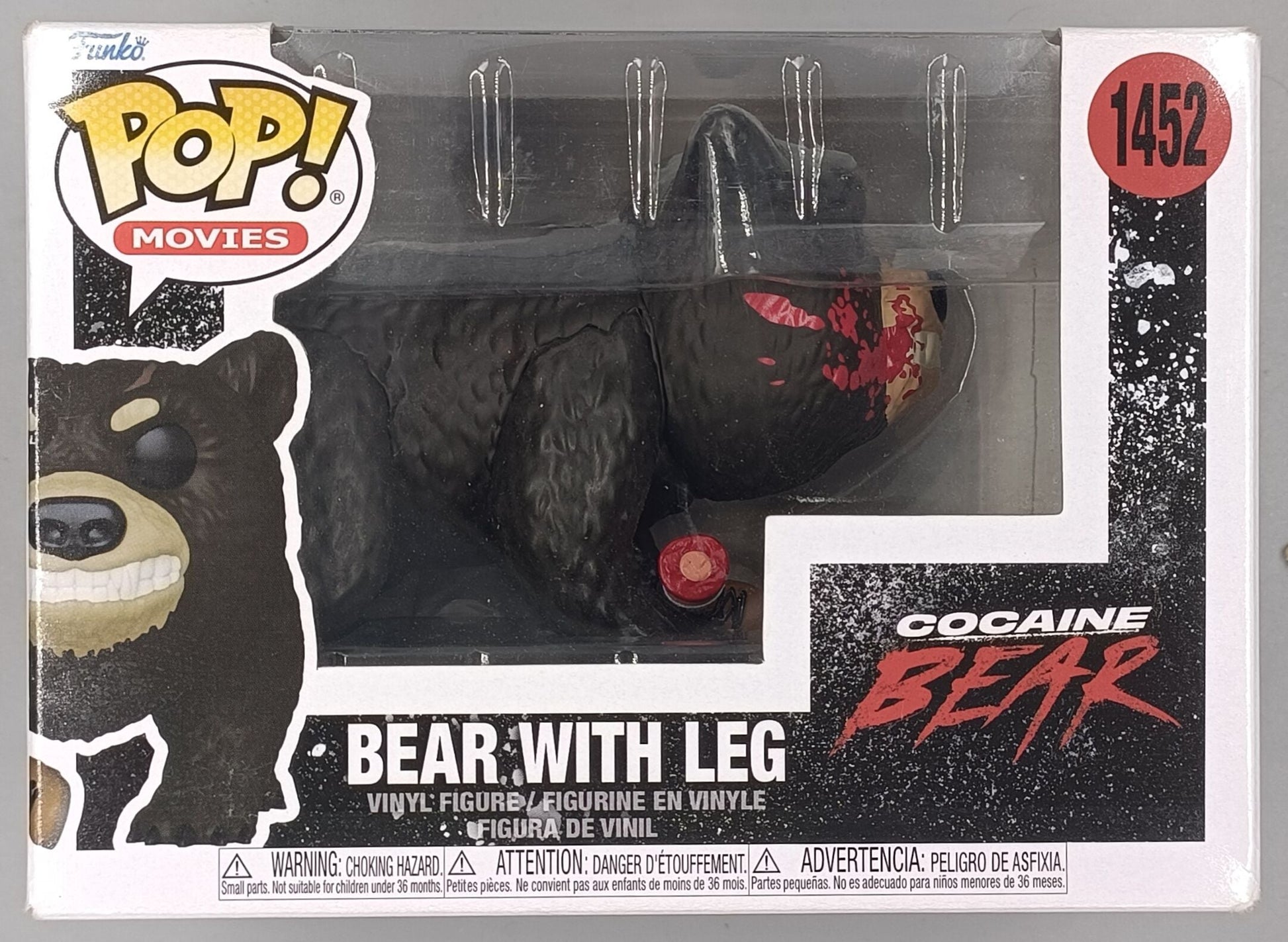 1452 Bear with Leg Movies - Cocaine Bear - Horror - Funko POP - Box Damaged
