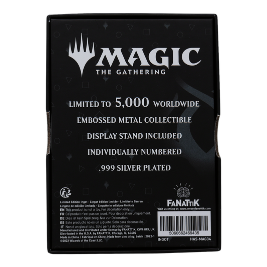 Magic the Gathering Limited Edition.999 Silver Plated Vraska Ingot Ingot