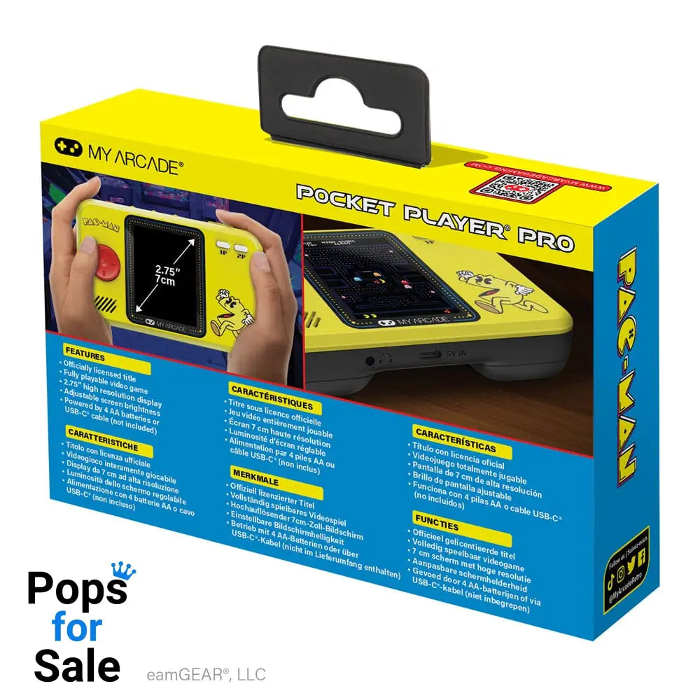 Pac-Man Portable Gaming System Pocket Player Pro