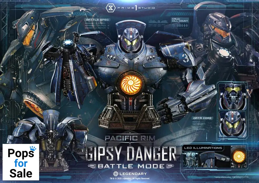 Pacific Rim Life Size Bust 1/1 Gipsy Danger Battle Mode 75 cm