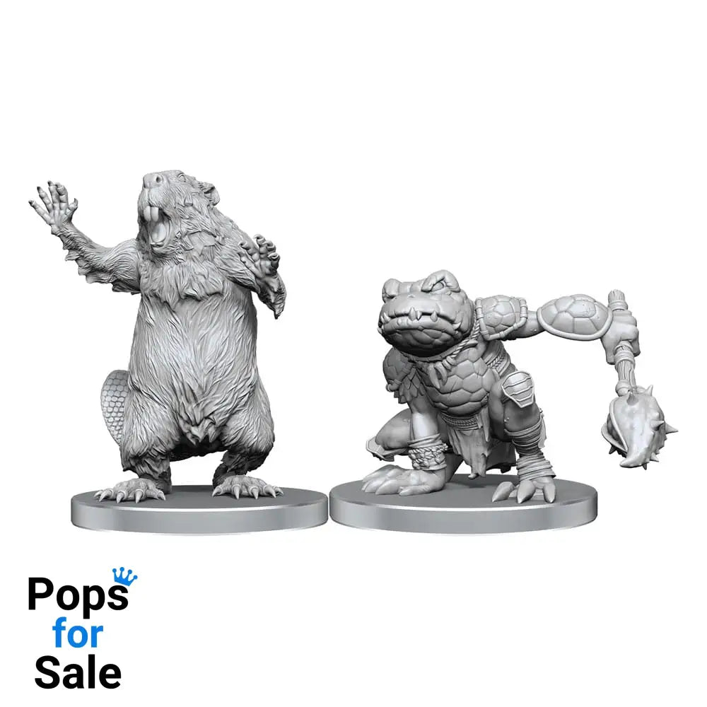 Pathfinder Deep Cuts Unpainted Miniatures Boggard Scout & Castoroides