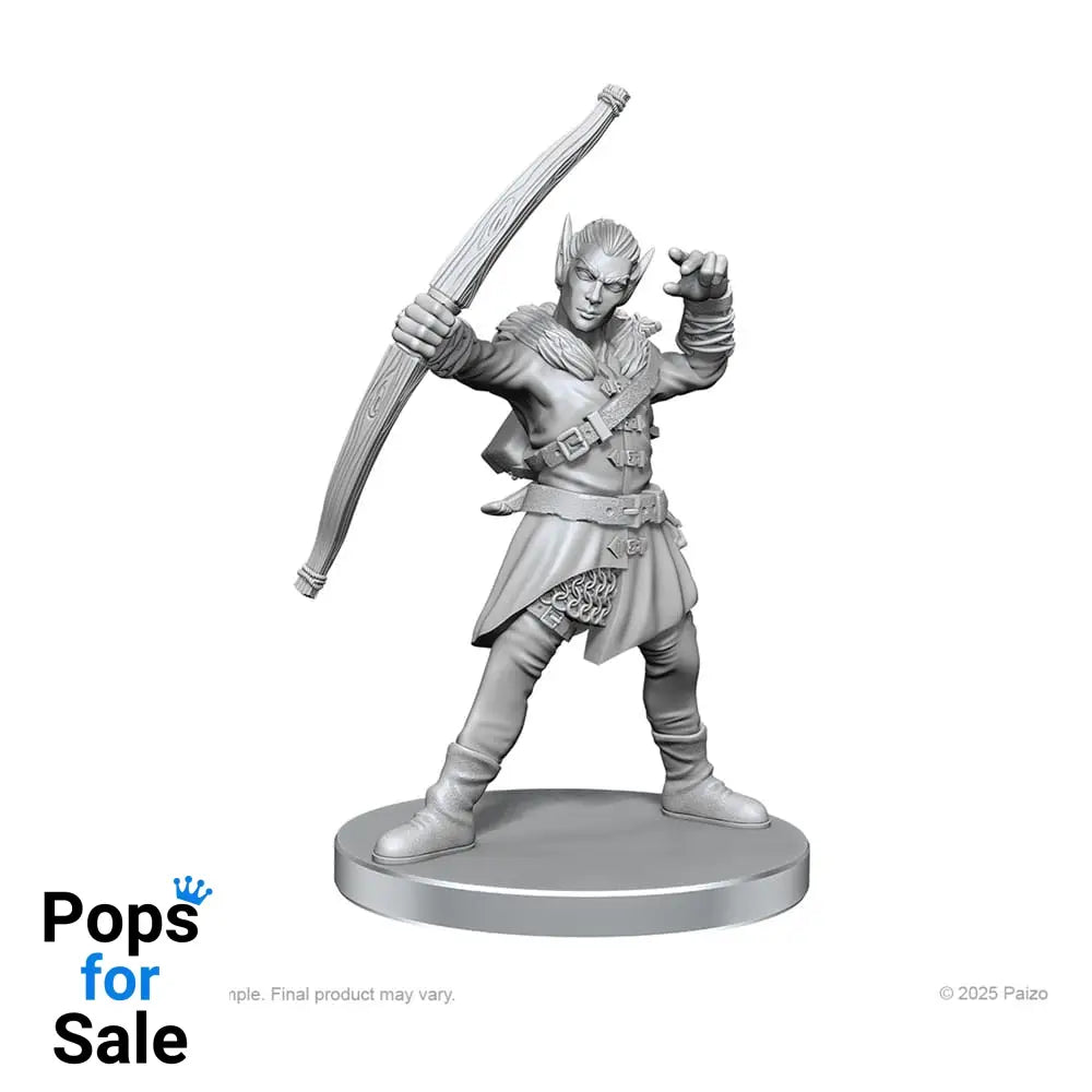 Pathfinder Deep Cuts Unpainted Miniatures Elf Hunter & Catfolk Bandit