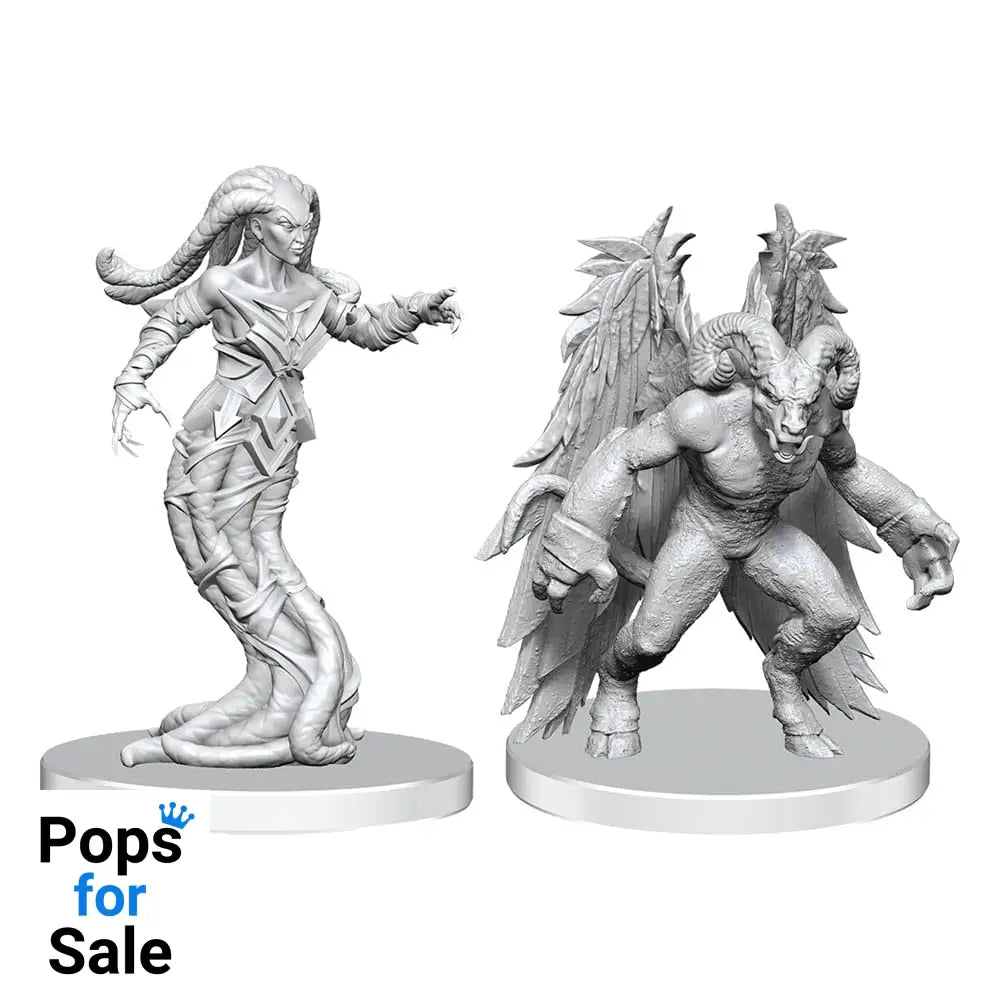 Pathfinder Deep Cuts Unpainted Miniatures Gylou (Handmaiden Devil) & Ferrugon (Rust Devil) Miniature Gaming