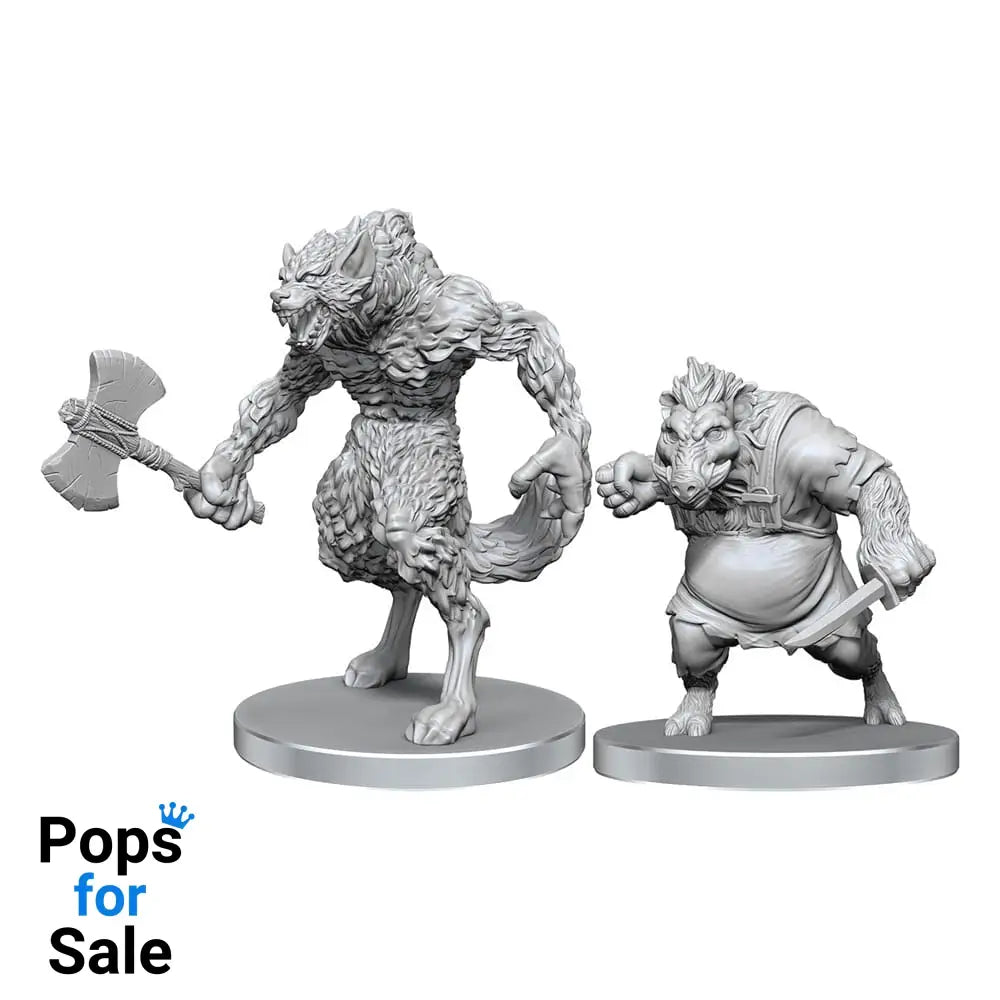 Pathfinder Deep Cuts Unpainted Miniatures Werewolf & Wereboar Miniature Gaming & Tabletop