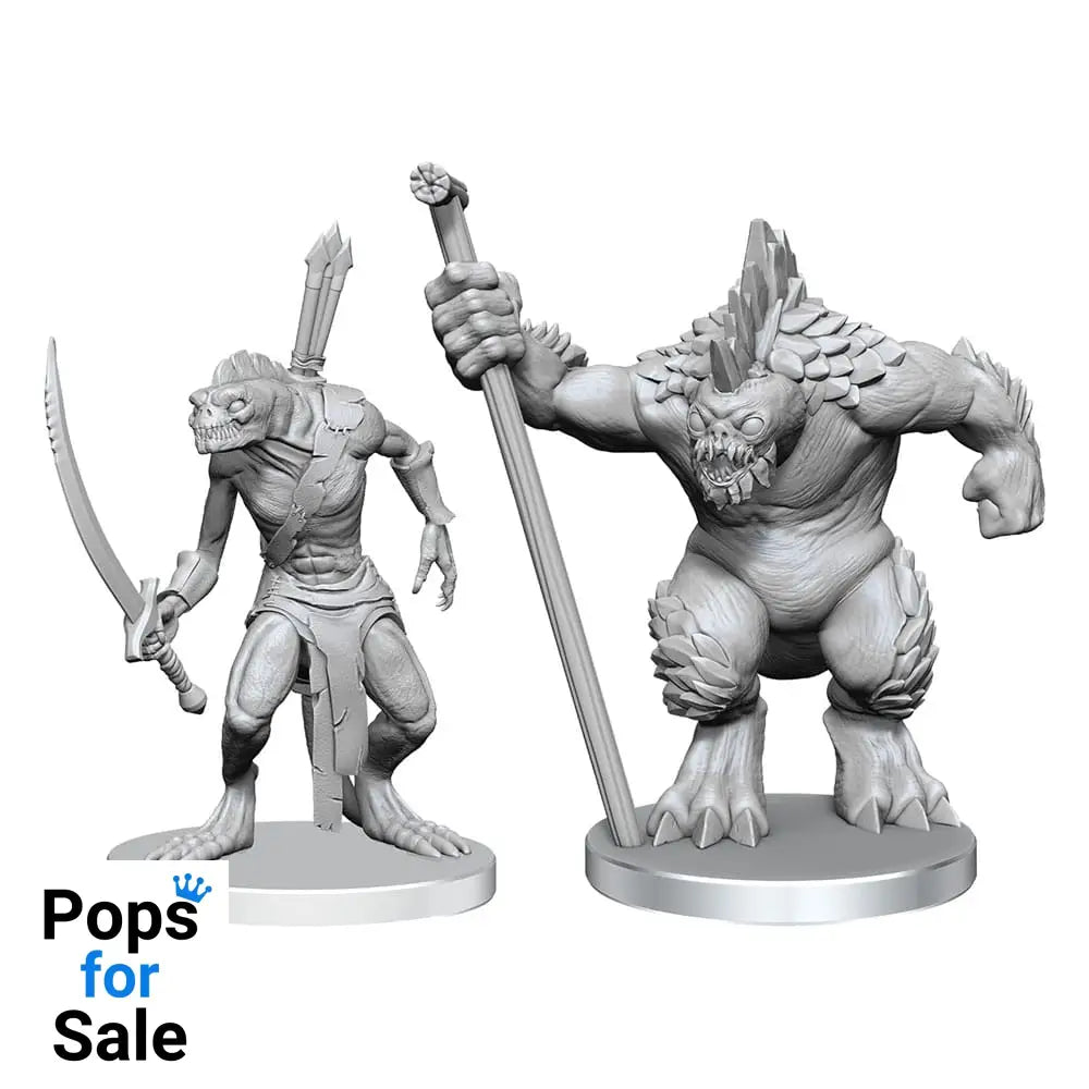 Pathfinder Deep Cuts Unpainted Miniatures Xulgath Skirmisher & Stoneliege