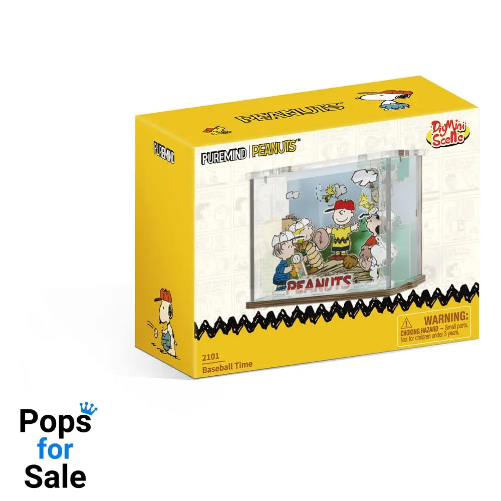 Peanuts Puremind DIY Construction Mini Scene Baseball Time
