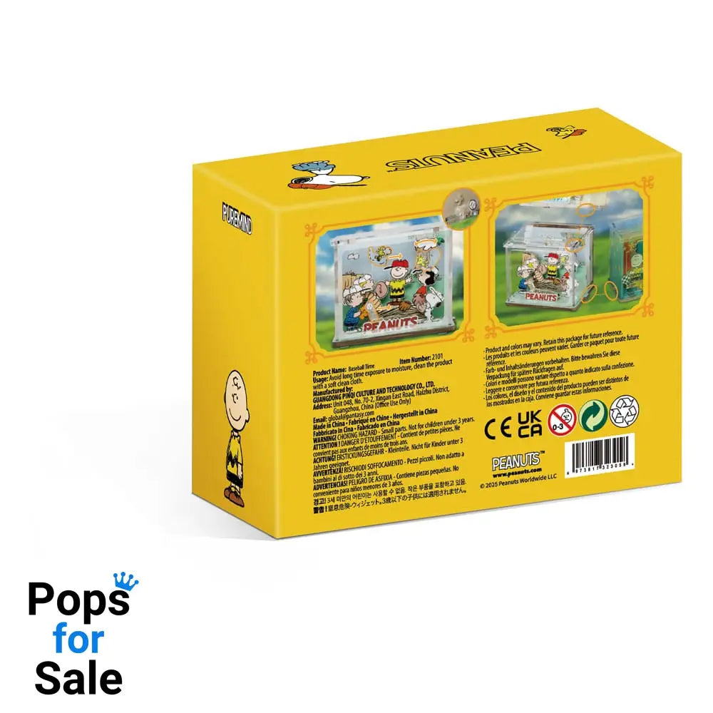 Peanuts Puremind DIY Construction Mini Scene Baseball Time
