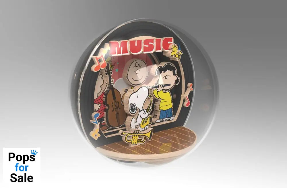 Peanuts Puremind Model Kit Globe Wooden Theater Globe Night of Music