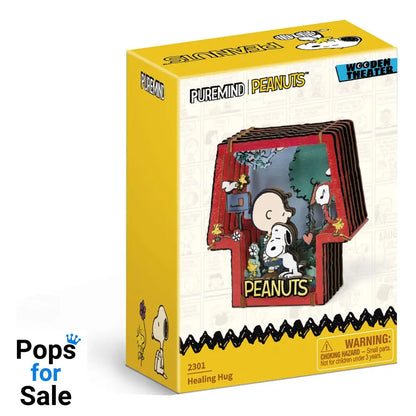 Peanuts Puremind Model Kit Wooden Theater Healing Hug