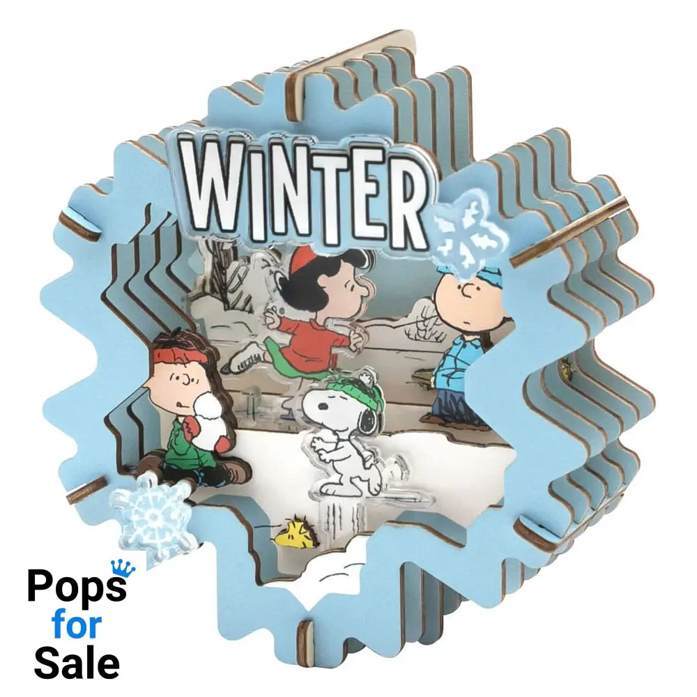 Peanuts Puremind Model Kit Wooden Theater Winter Wonderland