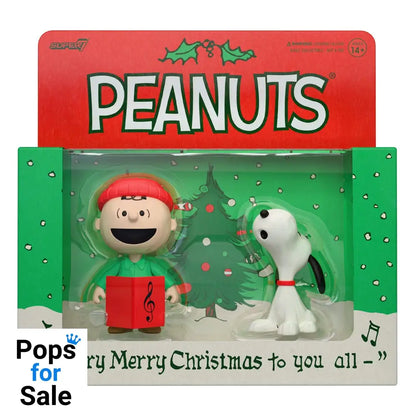 Peanuts ReAction Action Figures 2-Pack Brown and Snoopy (Caroling) 10 cm
