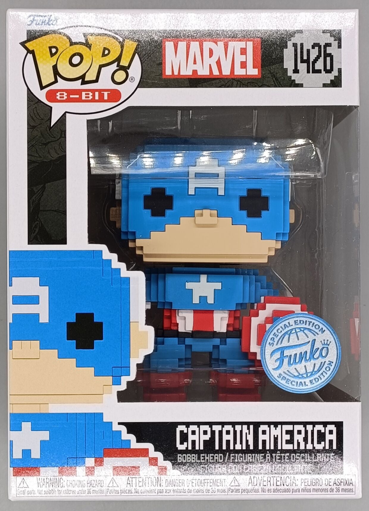 1426 Captain America (8-Bit) - Marvel Funko POP - Brand New