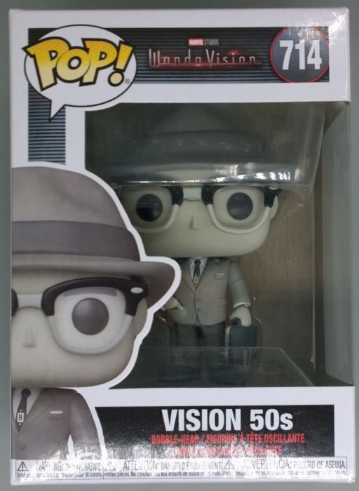 #714 50s Vision - B&W - Marvel Wandavision Funko POP