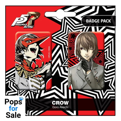 Persona 5 Royal Pin Badges 2-Pack Crow / Goro Akechi