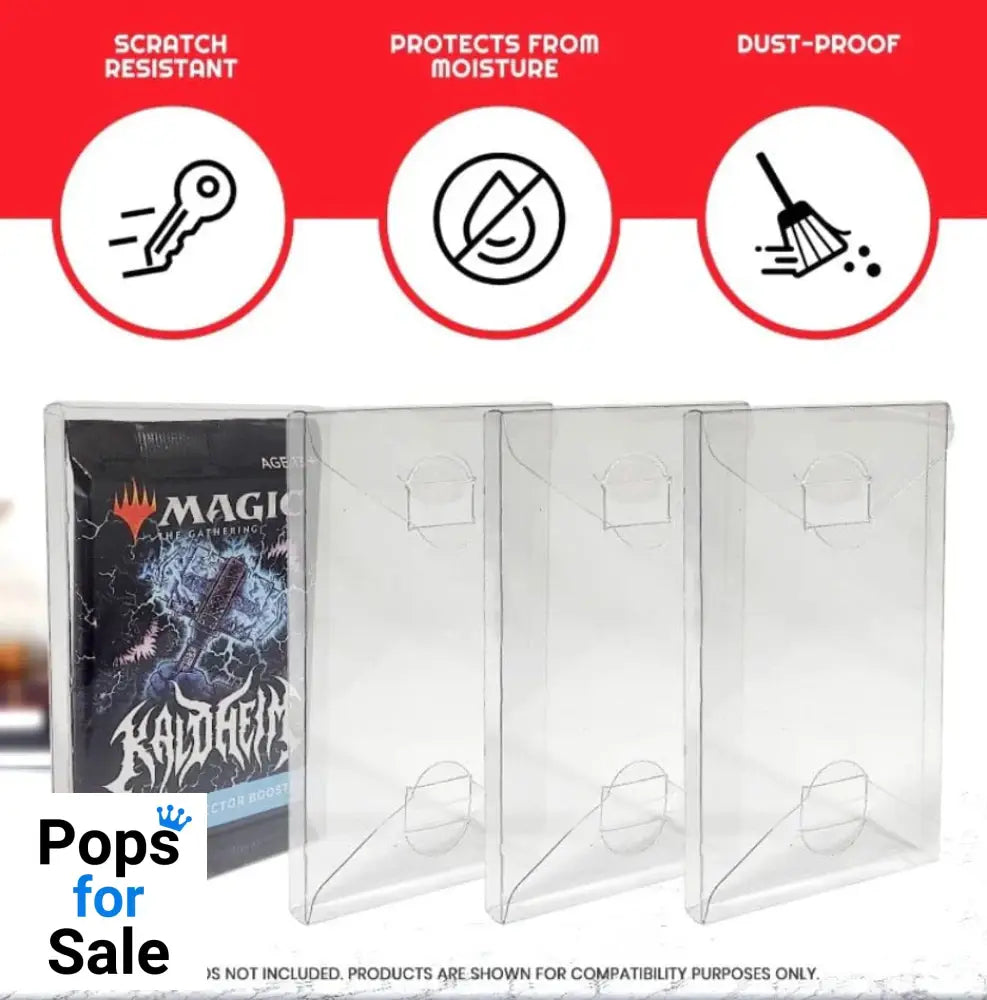 PET Protectors 10-Pack for Booster, Magic, Yu-Gi-Oh Cards