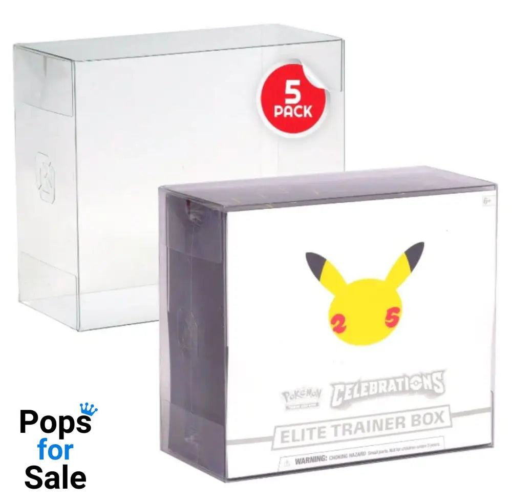 PET Protectors 5-Pack for Booster Boxes / Elite Trainer Boxes Ver. 2 Boxes & Pouches