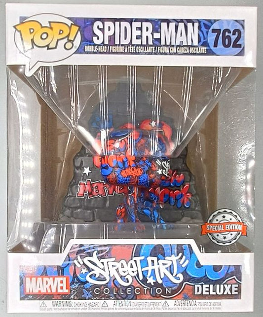 #762 Spider-Man - Deluxe - Marvel Street Art - Box Damaged Funko POP