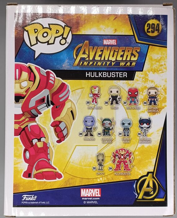 #294 Hulkbuster 6 inch - Marvel Avengers Infinity War Box Damaged Funko POP