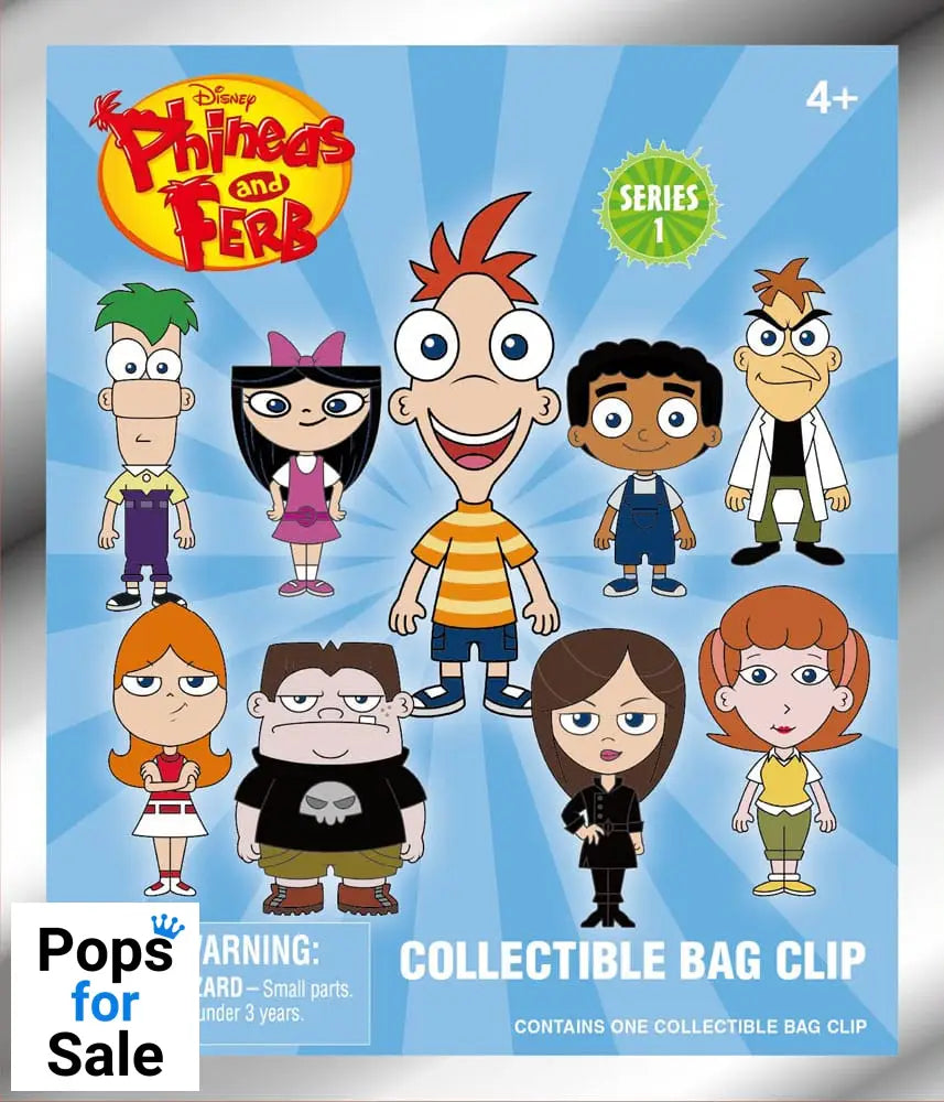 Phineas and Ferb 3D Foam Bag Clips Series 1 Display (24)