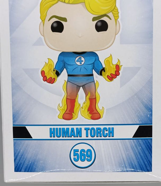 #569 Human Torch (w/ Flames) - Marvel Fantastic Four Box Damaged Funko POP
