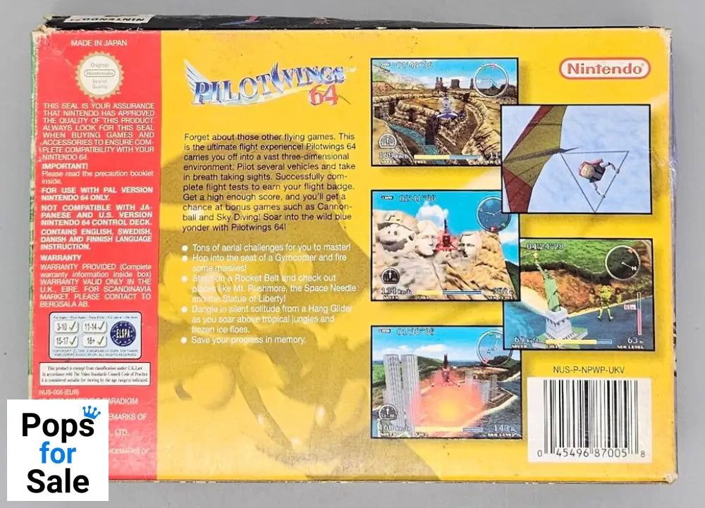 Pilotwings 64 for Nintendo 64 (N64) - [Box Damaged]