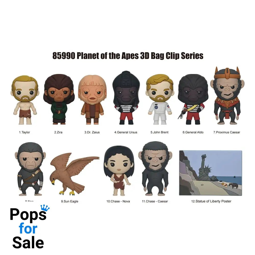 Planet of the Apes 3D Foam Bag Clips Series 1 Display (24)