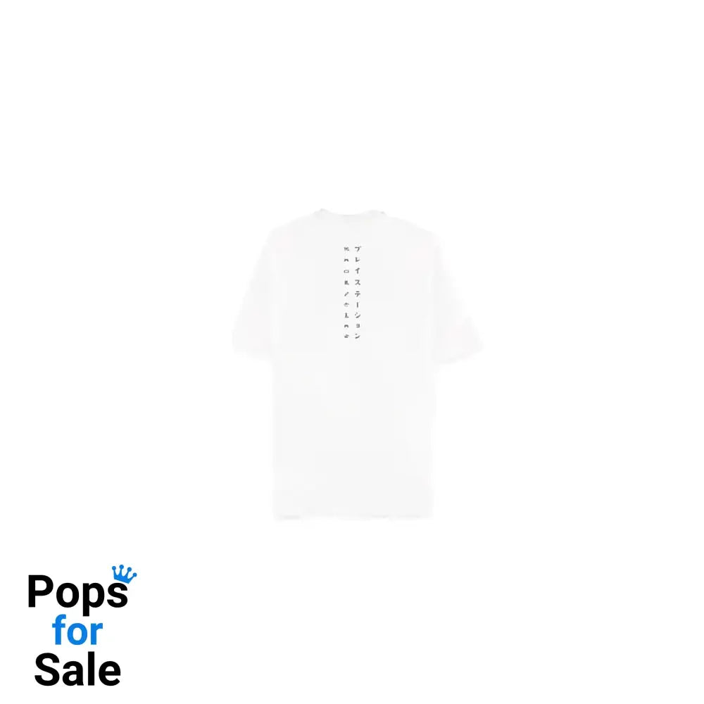 PlayStation T-Shirt Logo White Loose Fit Size S