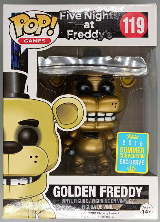 119 Golden Freddy - Five Nights At Freddys - 2016 Con - Box Damaged Funko POP