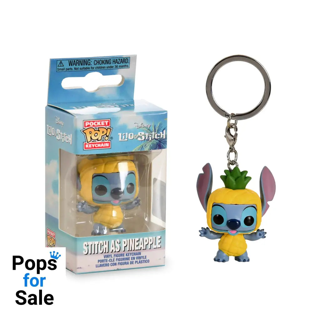 Pocket Pop Funko Keychain - Stitch as Pineapple - Disney Lilo & Stitch - Brand New