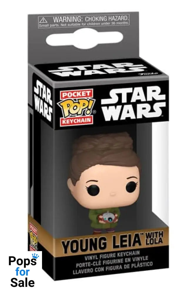 Pocket Pop Funko Keychain - Young Leia w/Lola - Star Wars - Brand New
