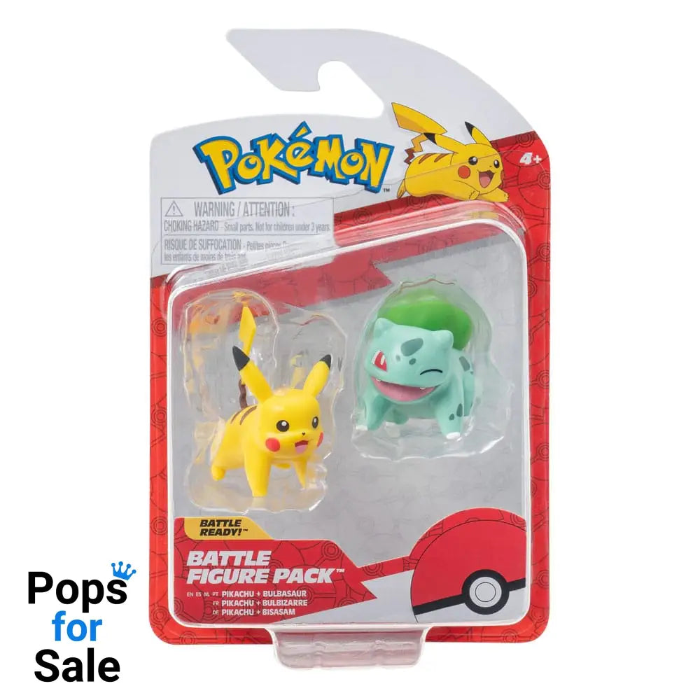 Pokémon Battle Figure First Partner Set Figure 2-Pack Bulbasaur #2 Pikachu #1 Mini-figures