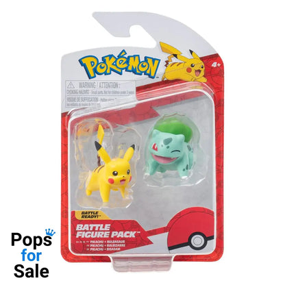 Pokémon Battle Figure First Partner Set Figure 2-Pack Bulbasaur #2 Pikachu #1 Mini-figures