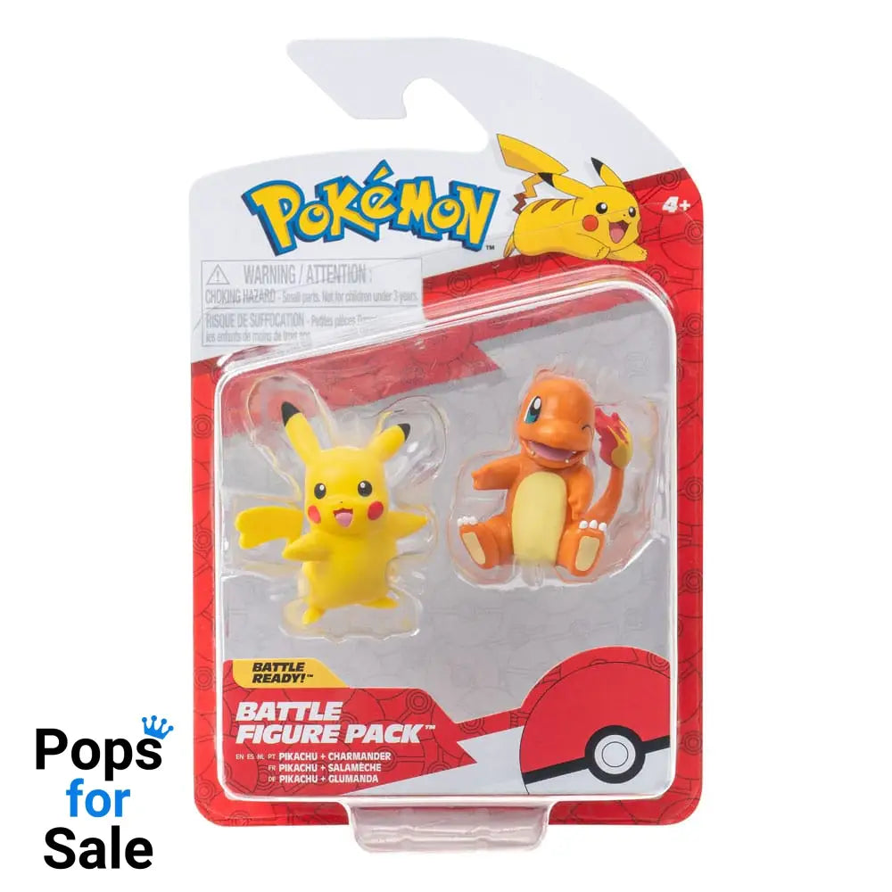 Pokémon Battle Figure First Partner Set Figure 2-Pack Charmander #2, female Pikachu