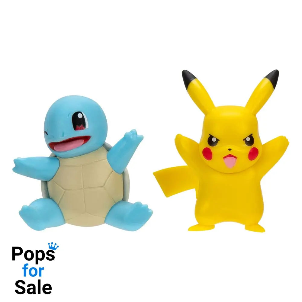 Pokémon Battle Figure First Partner Set Figure 2-Pack Squirtle #2, Pikachu #9