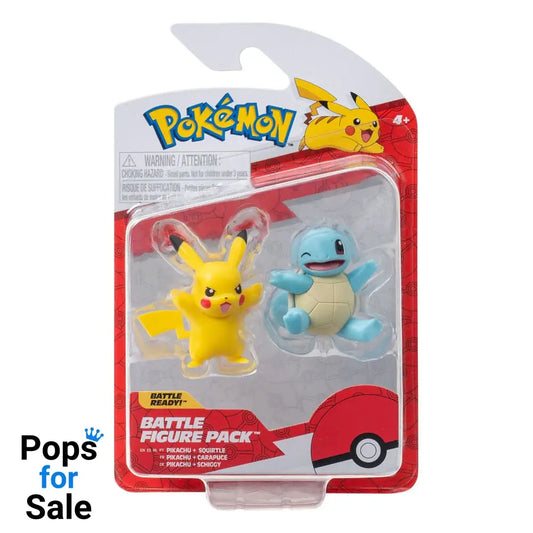 Pokémon Battle Figure First Partner Set Figure 2-Pack Squirtle #2, Pikachu #9