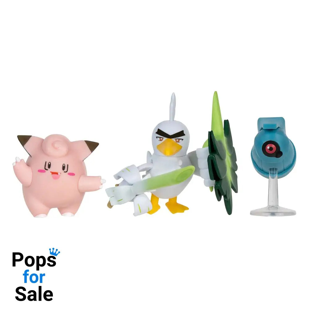 Pokémon Battle Figure Set 3-Pack Clefairy, Beldum, Sirfetch'd 5 cm