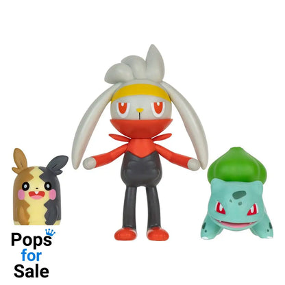 Pokémon Battle Figure Set 3-Pack Morpeko (Full-Belly Mode) Bulbasaur #1 Raboot 5 cm Action figures