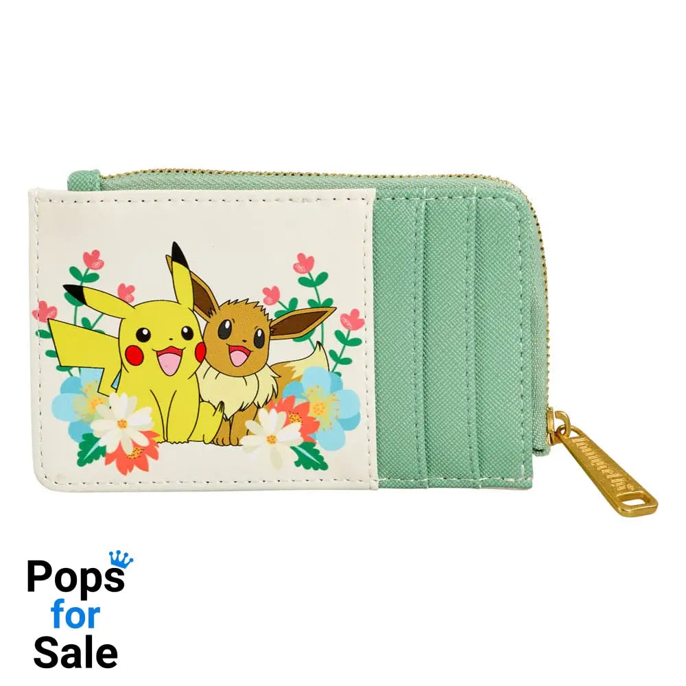 Pokemon by Loungefly Wallet Pikachu & Eevee Floral NEW