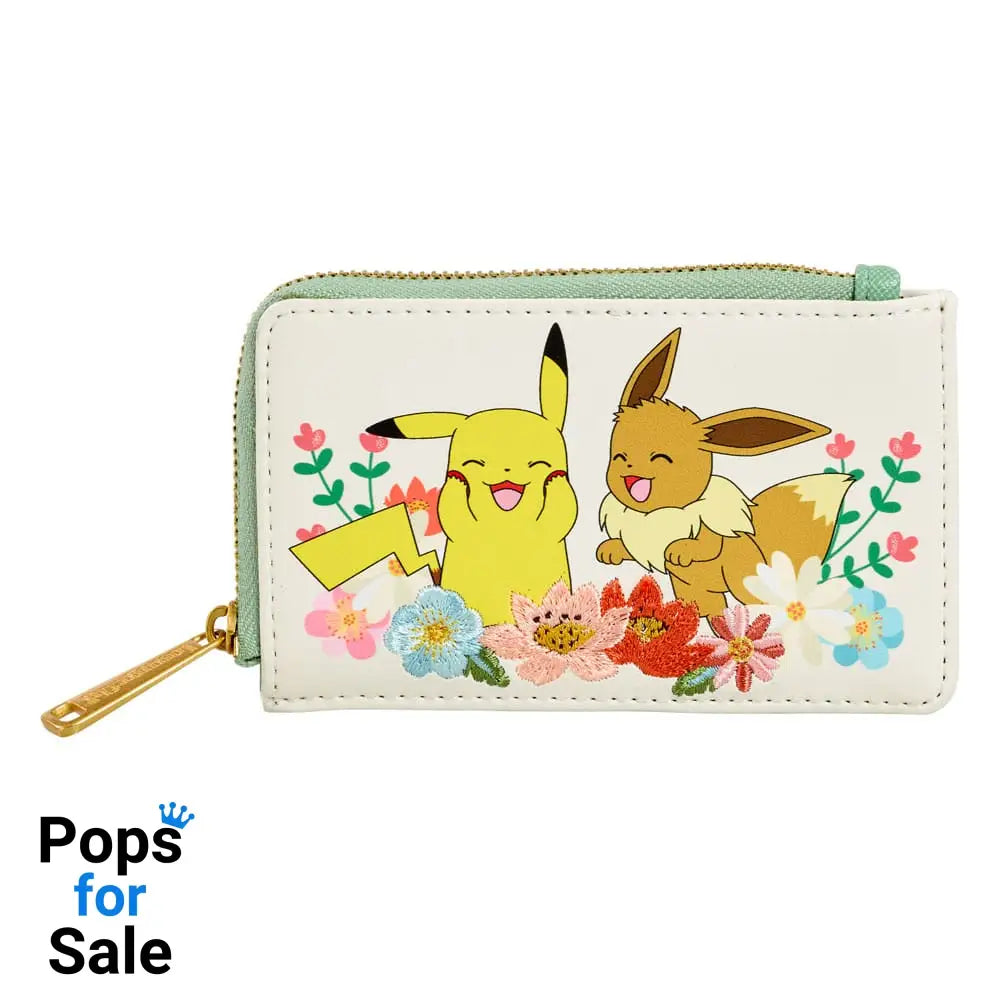 Pokemon by Loungefly Wallet Pikachu & Eevee Floral NEW