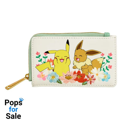 Pokemon by Loungefly Wallet Pikachu & Eevee Floral NEW