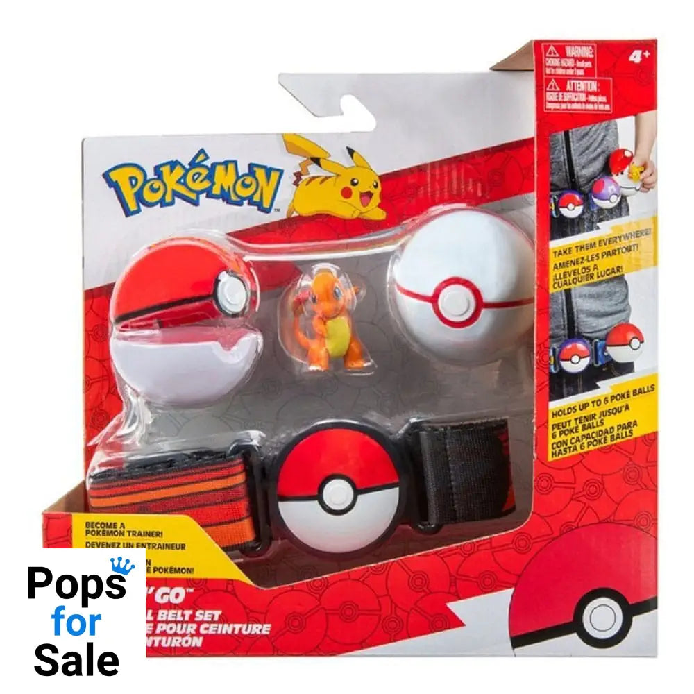 Pokémon Clip'n'Go Poké Ball Belt Set Poké Ball, Luxury Ball & Charmander