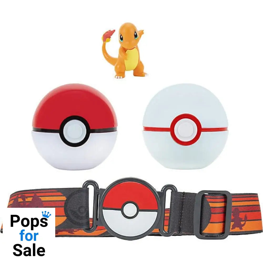 Pokémon Clip'n'Go Poké Ball Belt Set Poké Ball, Luxury Ball & Charmander