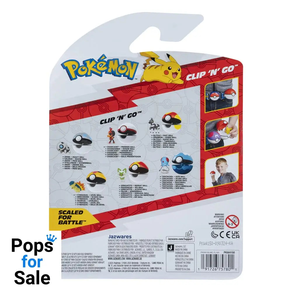 Pokémon Clip'n'Go Poké Balls Blitzle & Fast Ball