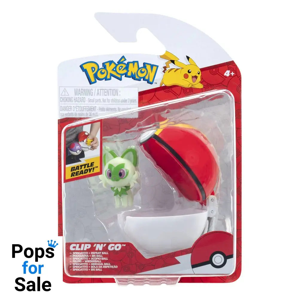 Pokémon Clip'n'Go Poké Balls Sprigatito & Repeat Ball