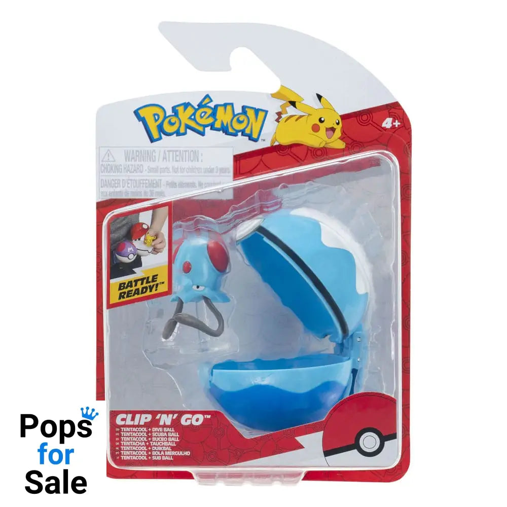 Pokémon Clip'n'Go Poké Balls Tentacool & Dive Ball